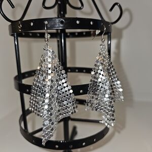 Marysol Silver Mesh Dangle Earrings
